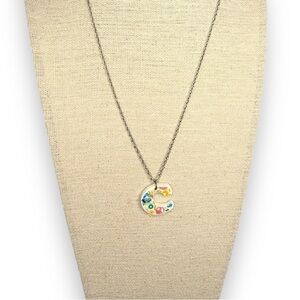 VINTAGE 90’s ERA LIA SOPHIA LETTER C NECKLACE PEACE SIGN